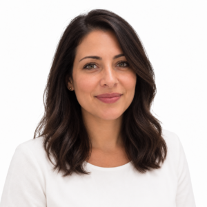 Portrait d’une praticienne au regard amical